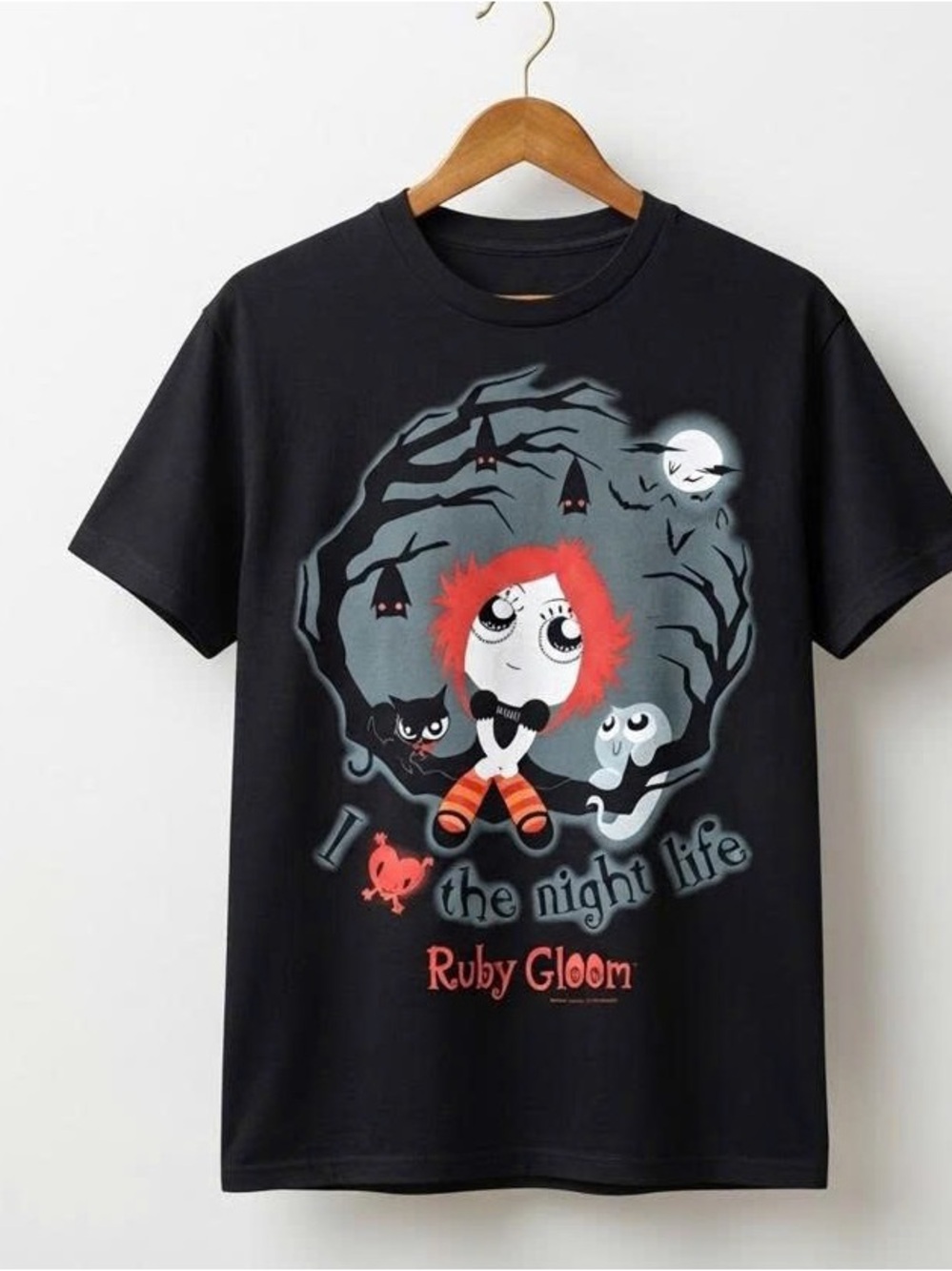 Black Graphic Tee - Night Life Design